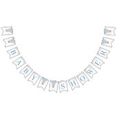 我々は男の子の双子の赤ちゃんシャワーを待つことができる バンティングフラッグ (全)