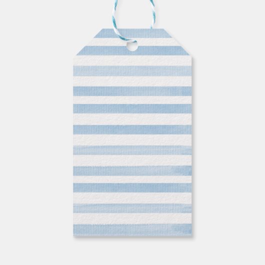 我々は男の子の双子を待つことができ感謝 ギフトタグ (裏面)