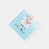 我々は男の子の赤ちゃんシャワーのナプキンを待つことができる スタンダードカクテルナプキン (角)