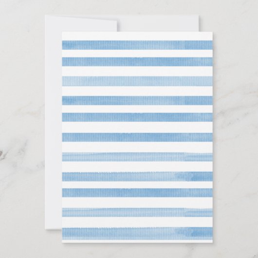 我々は男の子の赤ちゃんシャワーを待つことができる サンキューカード (裏面)