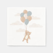 我々は男の子の赤ちゃんシャワーを待つことができる スタンダードカクテルナプキン (正面)