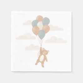 我々は男の子の赤ちゃんシャワーを待つことができる スタンダードカクテルナプキン