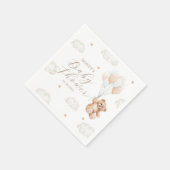 我々は男の子の赤ちゃんシャワーを待つことができる スタンダードカクテルナプキン (角)