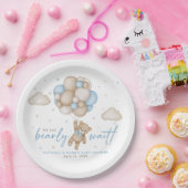 我々は男の子の赤ちゃんシャワーを待つことができる ペーパープレート (パーティー)