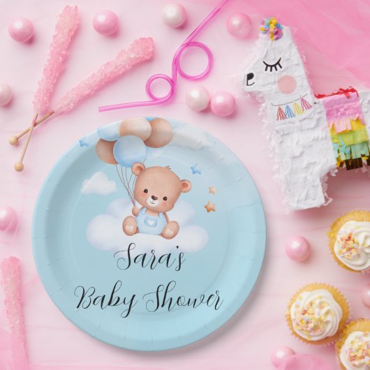 我々は男の子の赤ちゃんシャワーを待つことができる ペーパープレート (パーティー)