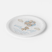 我々は男の子の赤ちゃんシャワーを待つことができる ペーパープレート (アングル)