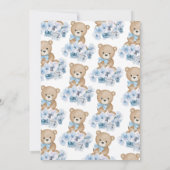 我々は男の子の赤ちゃんシャワーを待つことができる 招待状 (裏面)