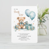 我々は男の子の赤ちゃんシャワーを待つことができる 招待状 (スタンド正面)