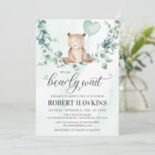 我々は男の子の赤ちゃんシャワーを待つことができる 招待状 (スタンド正面)