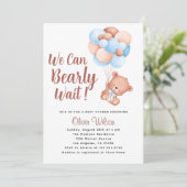 我々は男の子の赤ちゃんシャワーを待つことができる 招待状 (スタンド正面)