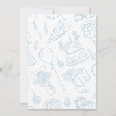 我々は男の子の赤ちゃんシャワーを待つことができる 招待状 (裏面)