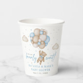 我々は男の子の赤ちゃんシャワーを待つことができる 紙コップ (正面)