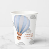 我々は男の子の赤ちゃんシャワーを待つことができる 紙コップ (正面)
