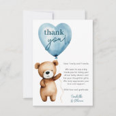 我々は男の子の赤ちゃんシャワーサンキューカードを待つ 招待状 (正面)