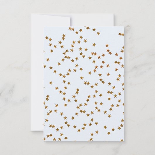 我々は男の子の赤ちゃんシャワーサンキューカードを待つ 招待状 (裏面)