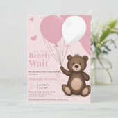 我々は男の子バルーン赤ちゃんシャワーを待つことができる 招待状 (スタンド正面)