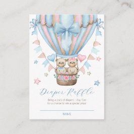 我々は男児ツインズおむつラッフルを心待ちできる エンクロージャーカード