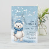 我々は男児ベイビーシャワー招待状❄️🐻 招待状 (スタンド正面)