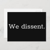 我々は異議を申し立てる ポストカード (正面/裏面)