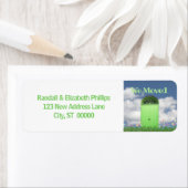 我々は発表の花の緑の両扉を移動 ラベル (インサイチュ)