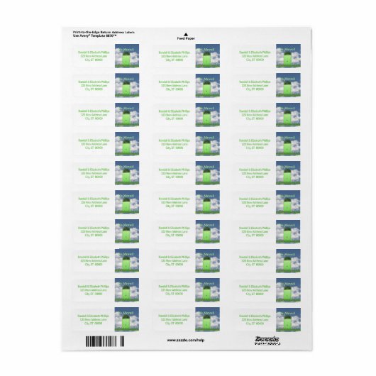 我々は発表の花の緑の両扉を移動 ラベル (フルシート)