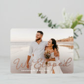 我々は発表フォイル実在の見出しを駆け落ち 箔招待状 (立ち正面)