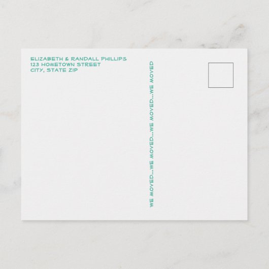 我々は発表ヴィンテージキャンピングトレーラーを移動 ポストカード (裏面)