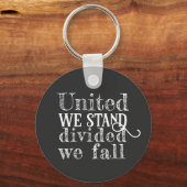 我々は白統一された黒のモチベーション・スクリプトを支持する キーホルダー (正面)