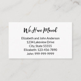 我々は白黒の動く発表を引っ越した エンクロージャーカード