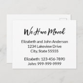 我々は白黒の動く発表を引っ越した ポストカード (正面/裏面)