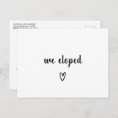 我々は白黒ハートの駆け結婚落ち 案内ポストカード (正面/裏面)