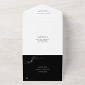 我々は白黒モダンだ結婚 オールインワン招待状 (外側)