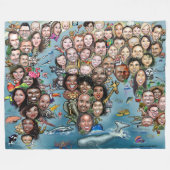 我々は皆この中にいる フリースブランケット (正面(横))