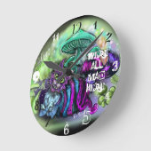 我々は皆不機嫌ここに猫時計 ラウンド壁時計 (傾斜)