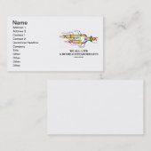 我々は皆二本鎖の生活を送っている（DNAユーモア） 名刺 (正面/裏面)