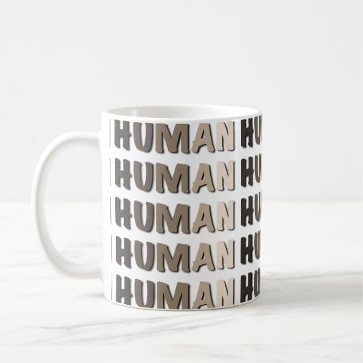 我々は皆人間だ コーヒーマグカップ (左)
