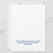 我々は皆同じ光飛んでいるをのまわりに持っている。 カード (裏面)