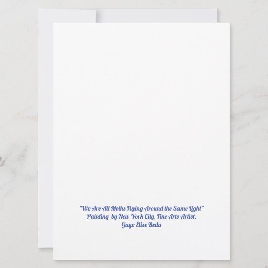 我々は皆同じ光飛んでいるをのまわりに持っている。 カード (裏面)