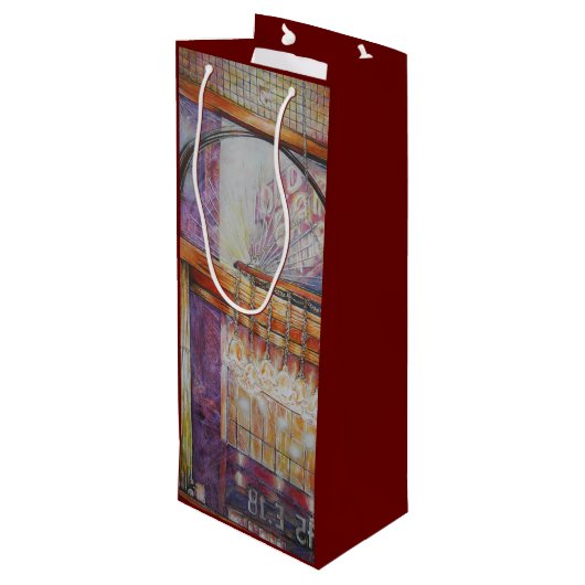 我々は皆同じ光飛んでいるをのまわりに持っている。 ワインギフトバッグ (裏面アングル)