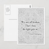 我々は皆壊れている。-前向き引用文 ポストカード (正面/裏面)