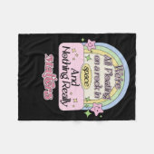 我々は皆岩の上に浮いている宇宙で何もない フリースブランケット (正面(横))