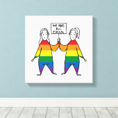 我々は皆平等だ キャンバスプリント (インサイチュ (ウッドフロア))