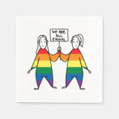 我々は皆平等だ スタンダードカクテルナプキン (正面)