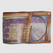 我々は皆飛んでいる同のまわりにじ光だ ゴルフタオル (横)