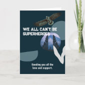 我々は皆、スーパーヒーローに成り立つことはできない カード (正面)