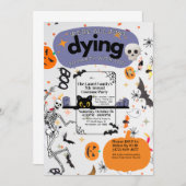 我々は皆、パーティーに死にかけている | ハロウィーンの衣装 招待状 (正面/裏面)