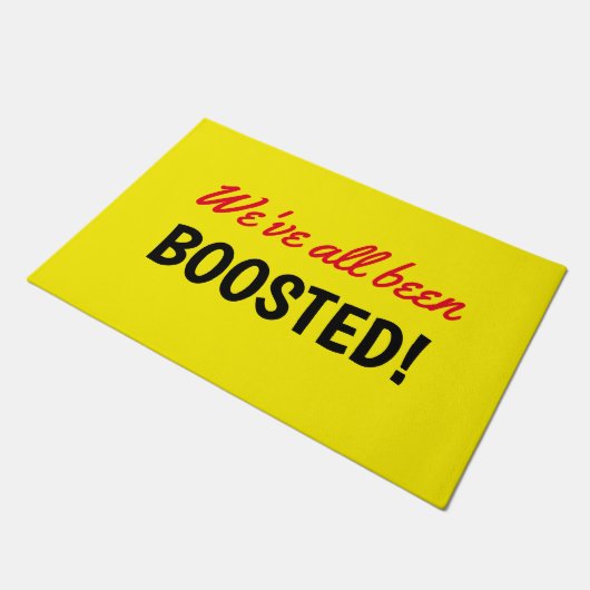 我々は皆、ワクチン文字黄色のドオーマを強化した ドアマット (アングル)