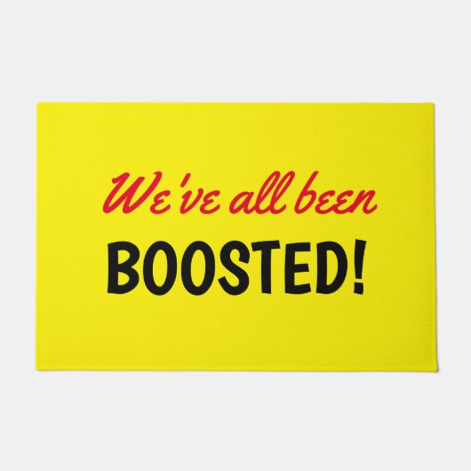 我々は皆、ワクチン文字黄色のドオーマを強化した ドアマット (正面)