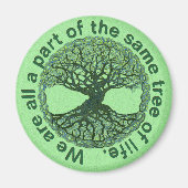 我々は皆、人生の木の一部だ マグネット (正面)