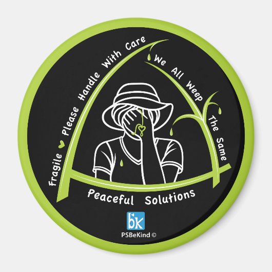 我々は皆、同じ1_3インチのラウンドマグネットを泣く マグネット (正面)